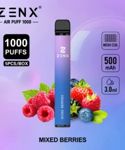 ZENX Air Puff 1000 Puffs Disposable Vape Pen - (Nic 2% 5 Vape/Box)